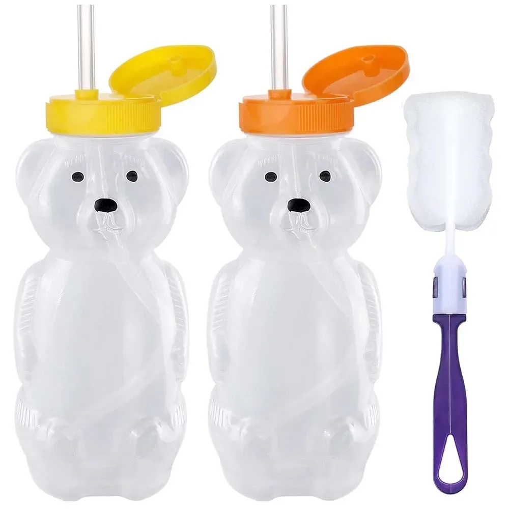 ถ้วยใส่ฟางลายหมีน้ำผึ้งสำหรับเ - Baby Food Bottle บทวิจารณ์และราคา
