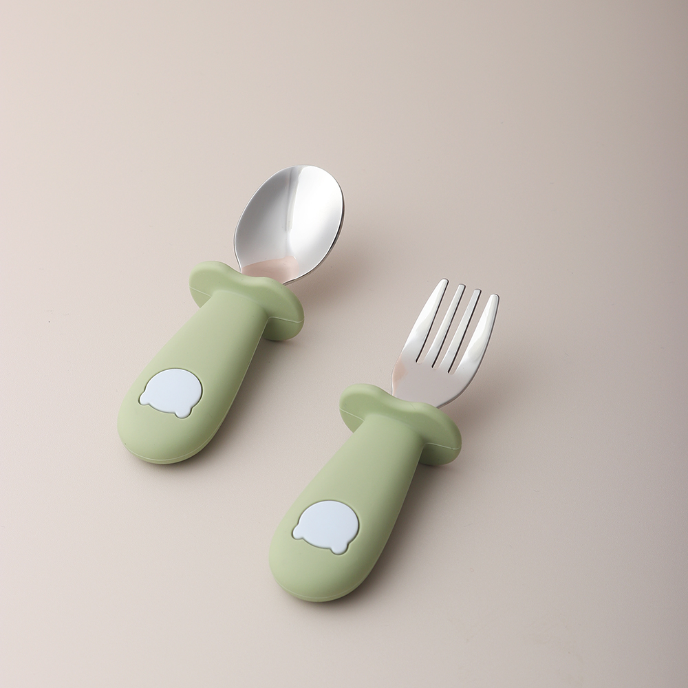 ช้อนและส้อมซิลิโคนรูปแพนด้าสำห - Baby Food Lunch บทวิจารณ์และราคา